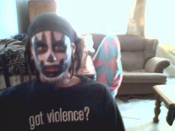 cracked out looking juggalo